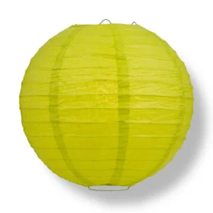 Chartreuse round paper lantern for weddings and parties