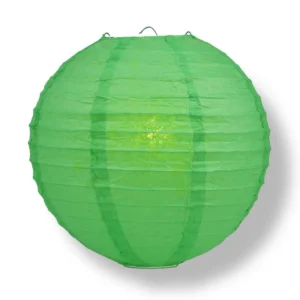 Green round paper lantern for weddings and parties