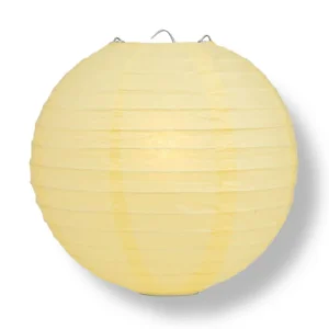 Light Yellow round paper lantern for weddings and parties