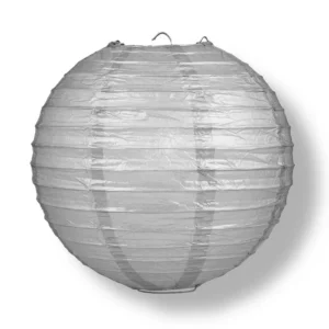 Metallic Silver round paper lantern for weddings and parties