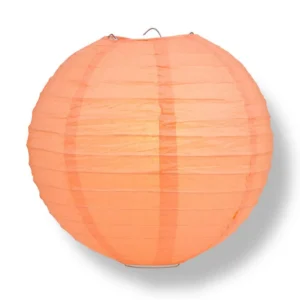 Peach round paper lantern for weddings and parties