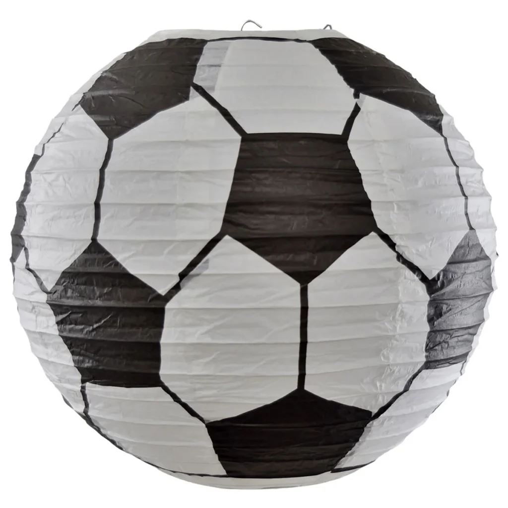 Soccer round paper lantern for weddings and parties