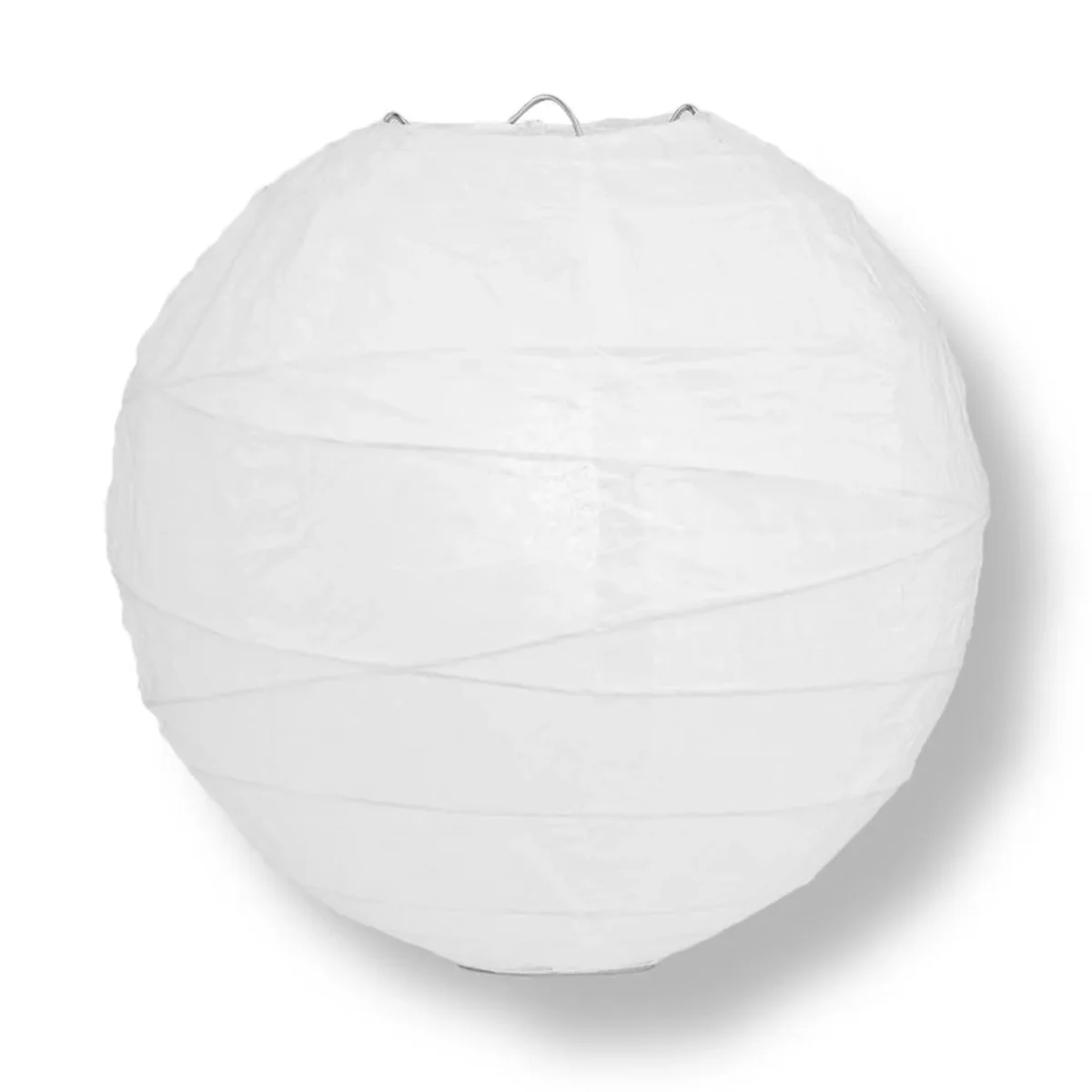 White CrissCross round paper lantern for weddings and parties